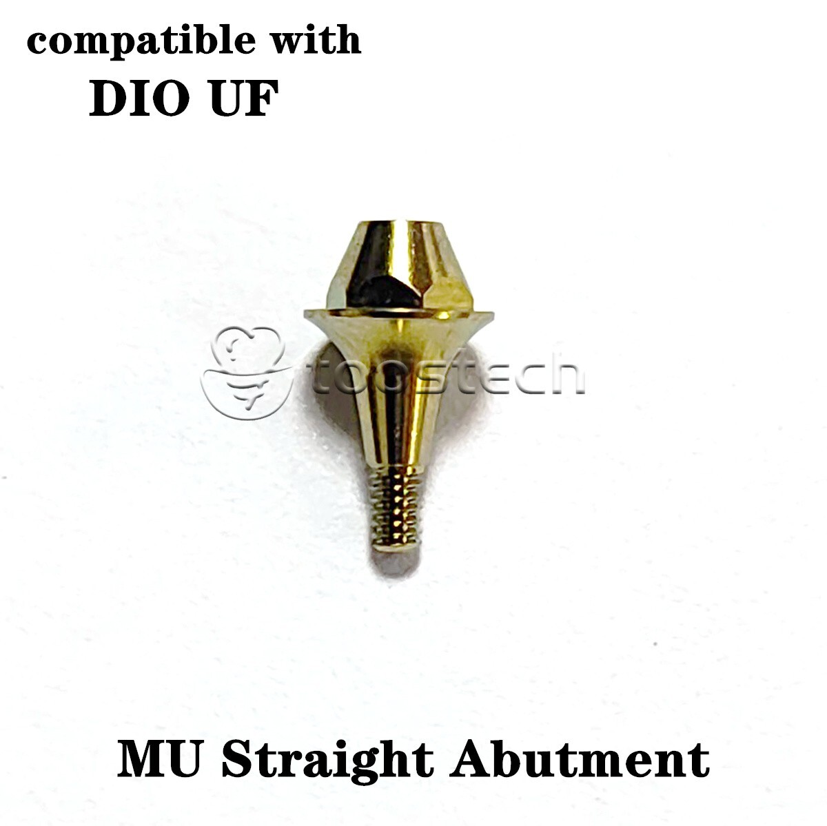 Multi unit straight abutment compatible with DIO UF Platform GH1/2 mm