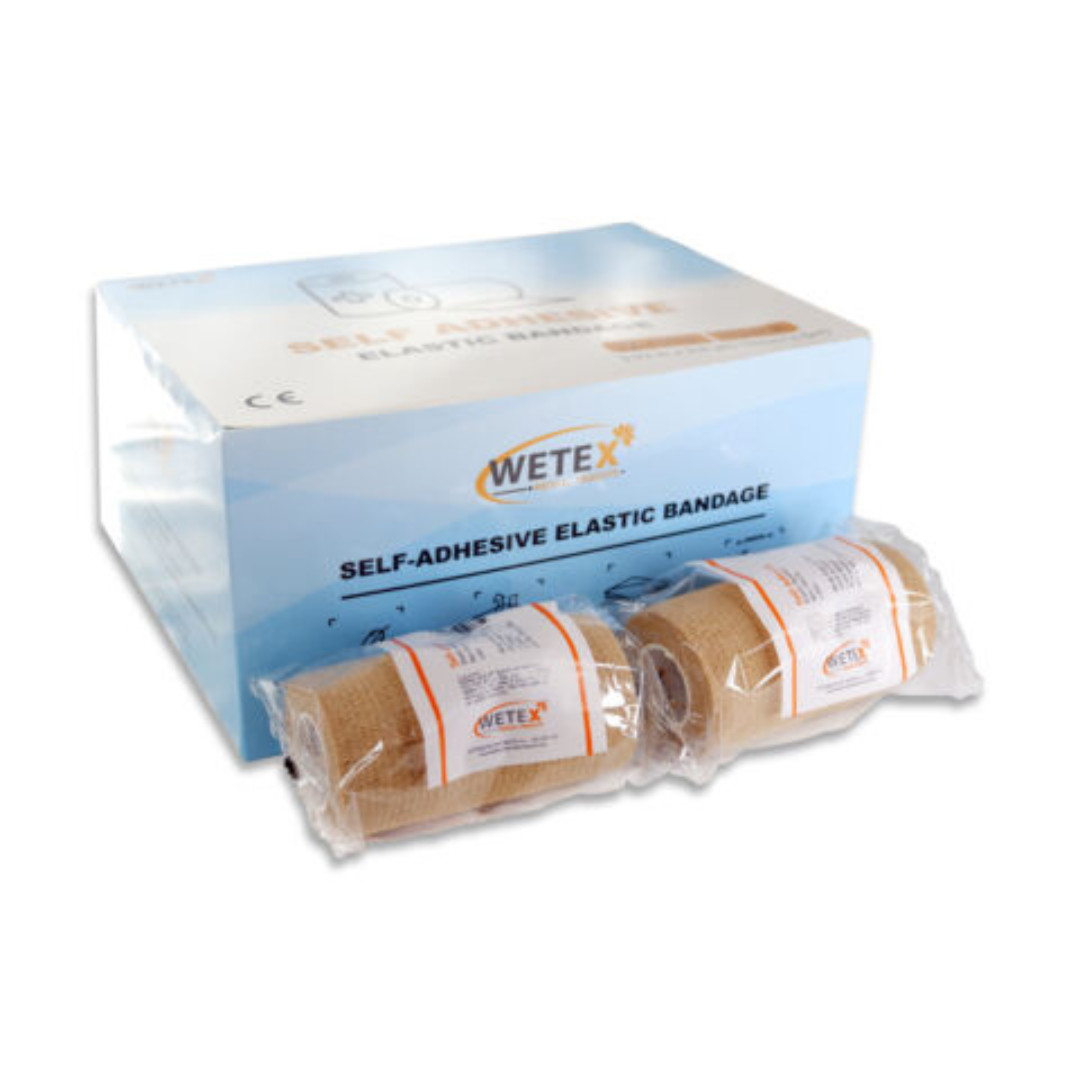 Self Adherent Cohesive Wrap Bandages Tape, Tan Color, 3 Sizes, FDA CE , EXP 6/27