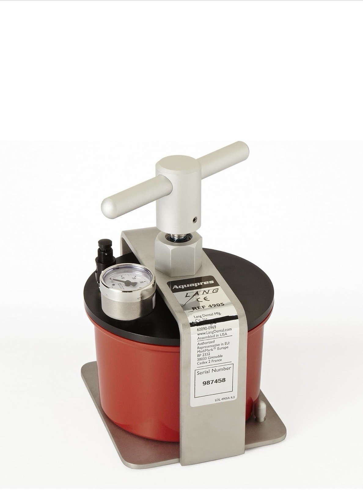 Lang Aquapres Hydraulic Pressure Curing Unit Dental Lab Dentistry REF 4905A