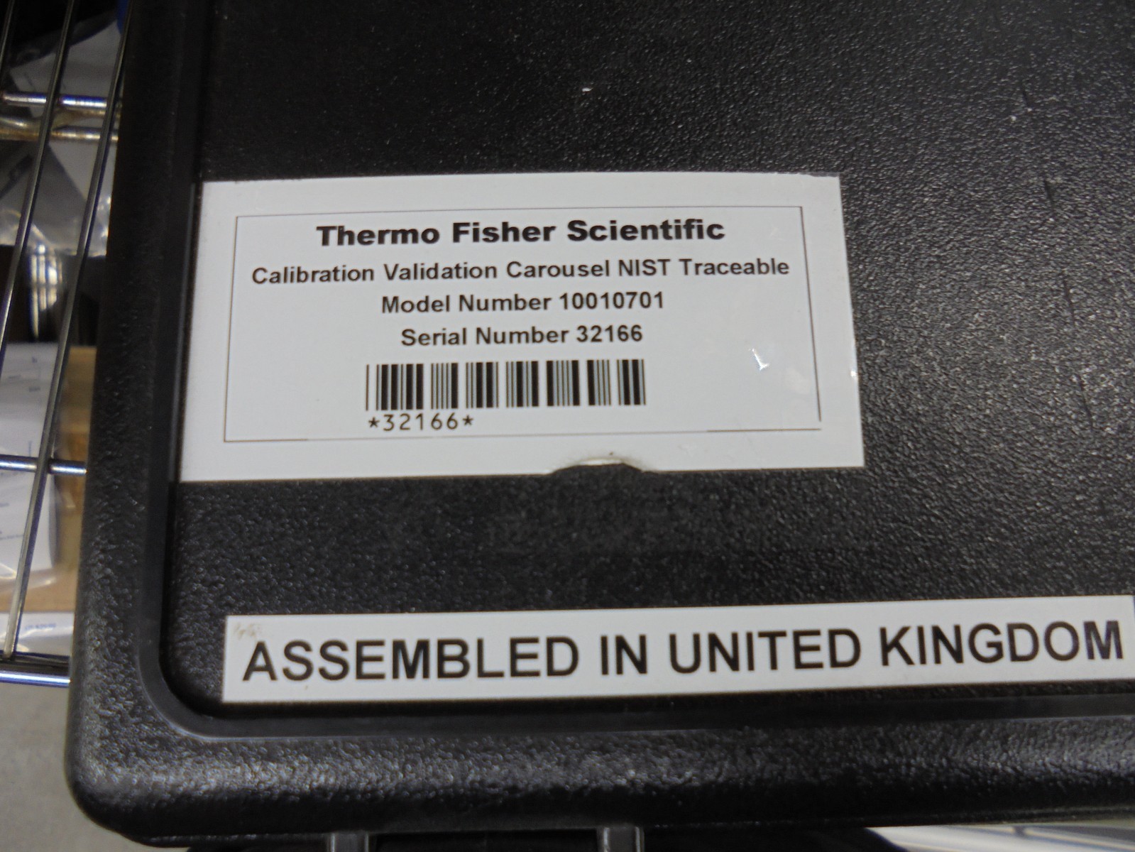 THERMO FISHER SCIENTIFIC 10010701 CALIBRATION VALIDATION NIST TRACEABLE CAROUSEL