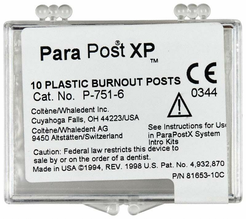 COLTENE P7516 ParaPost XP black .060″ (1.5mm) plastic burnout post, 10/box