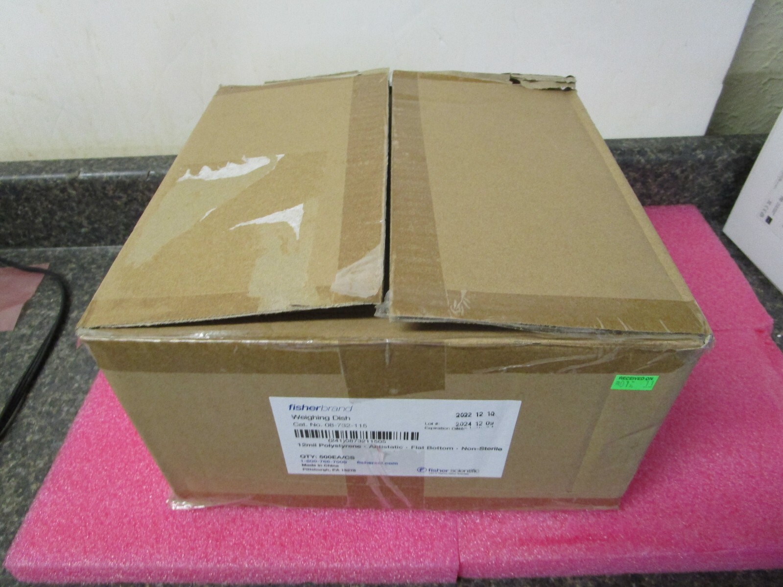 Qty 500 Fisher Scientific White Weighing Dish 12 mil 08-732-115 FisherBrand