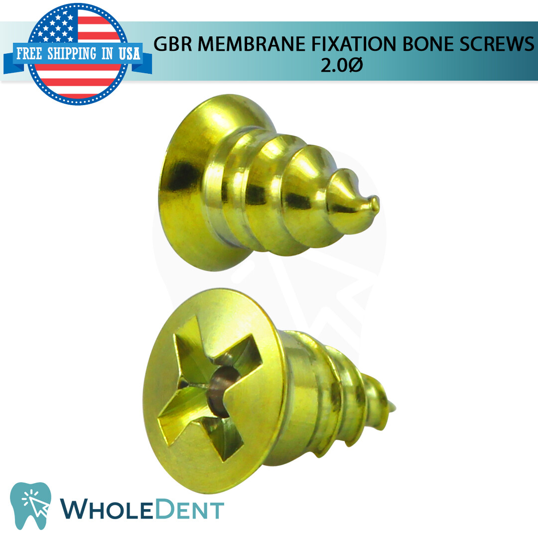 GBR Self Tapping Titanium Membrane Fixation Bon Screw Ø2.0mm, Dental Im plant