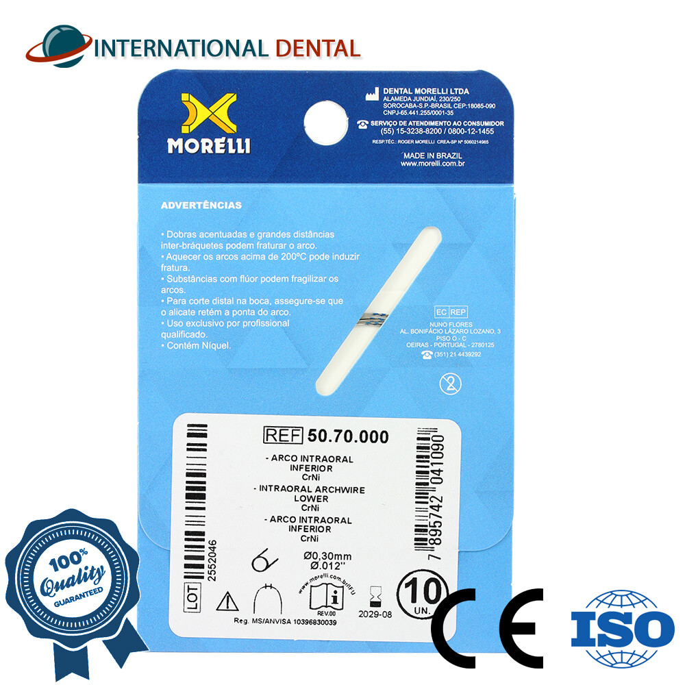 Orthodontic Dental Morelli Intraoral Archwire CrNi Steel Wire Wires Round