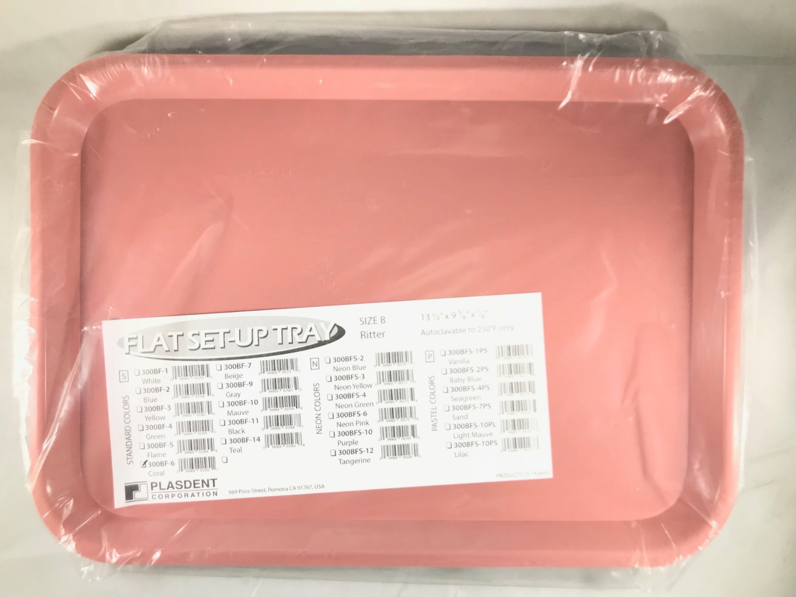 PLASDENT Dental Instrument Size B Flat Setup Trays –
