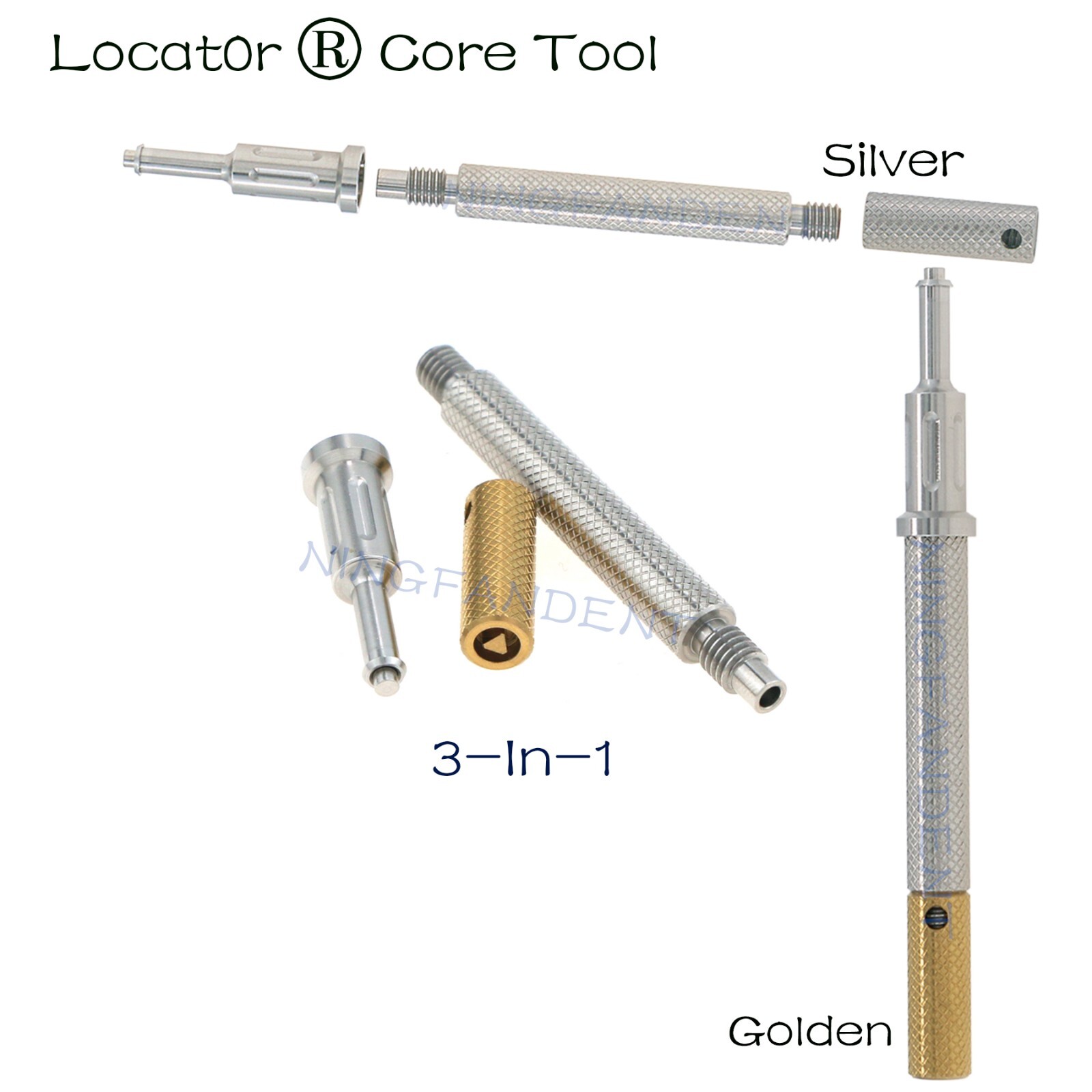 Dental 3-In-1 Implant Locat0r Core Tools,Remove Insertion Screwing Denture Caps