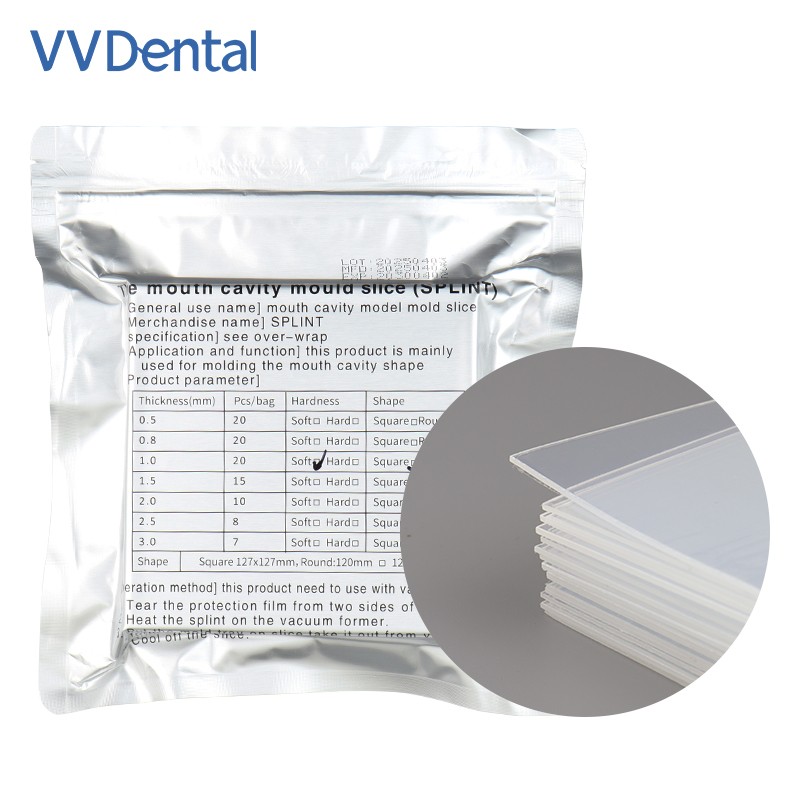 1.0/1.5/2.0mm Dental Lab Thermoforming Material Vacuum Forming Hard Soft Sheets