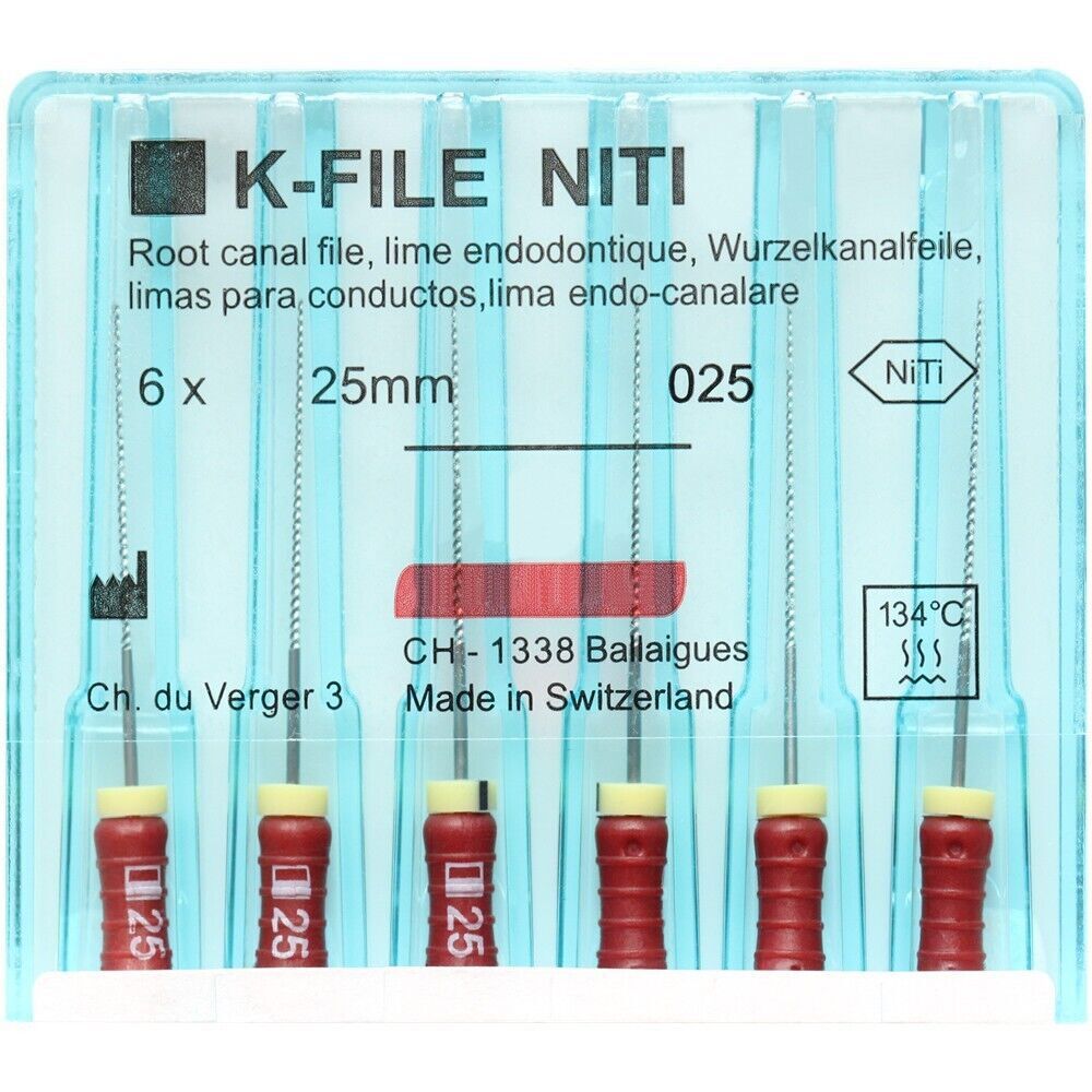 10 Packs 21/25/31mm Dental K-FILE NITIFLEX NiTi Flexible Endo Root Canal K Files