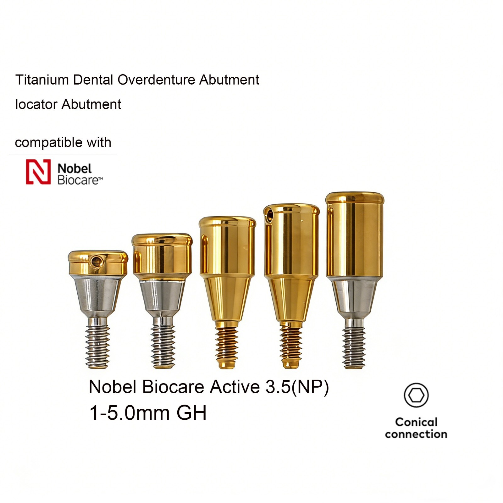 US Zest Locator Anchor Abutment Compatible NobelActive Conical Connection NP/RP