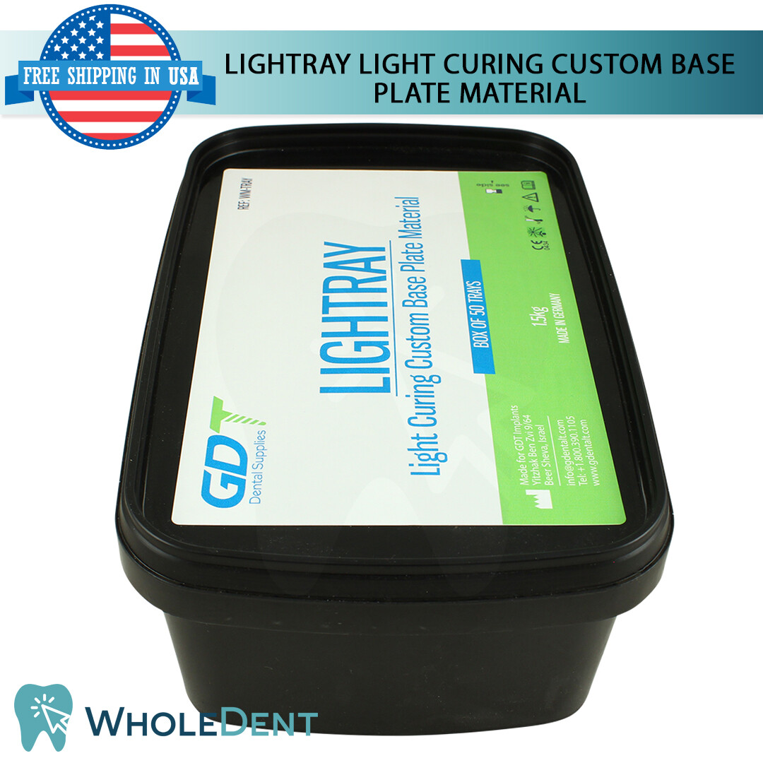 Light Curing Custom Base Plate Material Dental 50 Impression Tray Sheets, 1.5kg