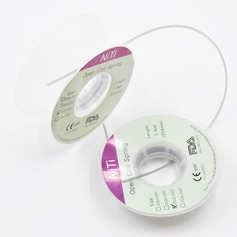 Dental Orthodontic Niti Open Coil Spring Spool Dia. 012 *030 ” inch 914mm 3 Feet