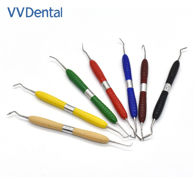 VV 1 set Dental Resin Spatula Kit Silicone Handle Composite Resin FillingSpatula