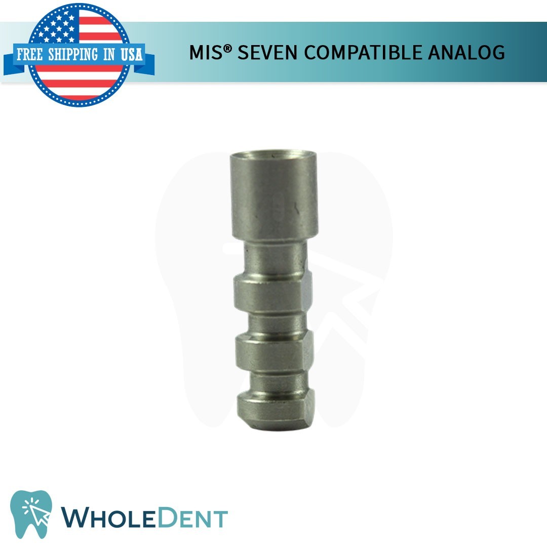 10X Dental Fixture MIS® Seven Ø3.75mm Stainless Steel Int Hex Compatible Analog