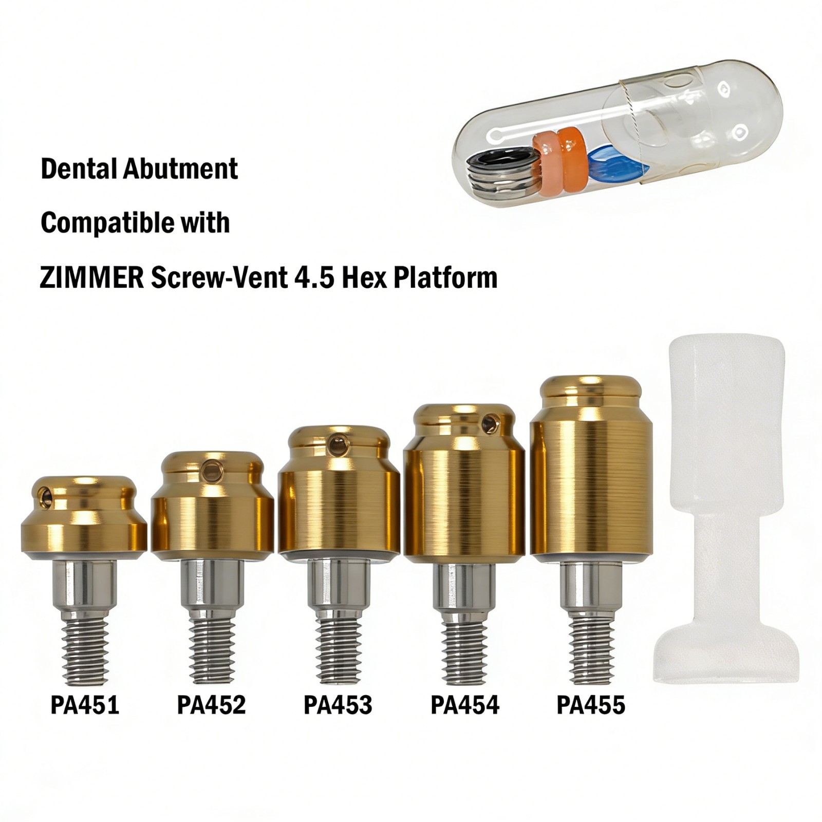 US Locator Overdenture Abutment for Zimmer Screw-Vent 4.5 Implant Abutment 1-5mm