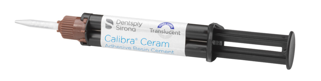 Dentsply CALIBRA CERAM Dual Cured Adhesive Resin Cement 4.5g Syr TRANSLUCENT