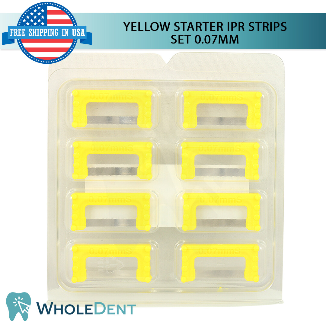 ContacEZ Yellow Starter IPR 8 Strips Dental Orthodontic Interproximal Reduction