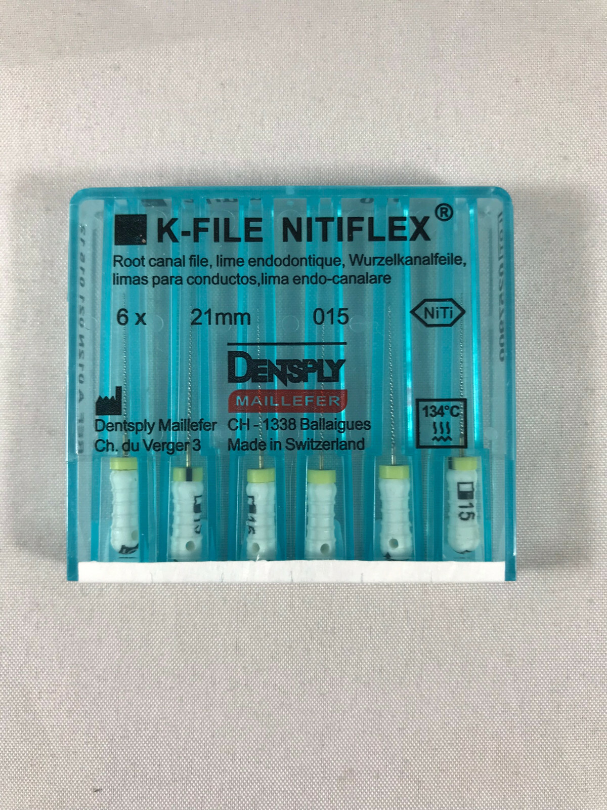 Dentsply Maillefer K-file Endodontic NiTiFlex steel 21mm All sizes 30 files/pk