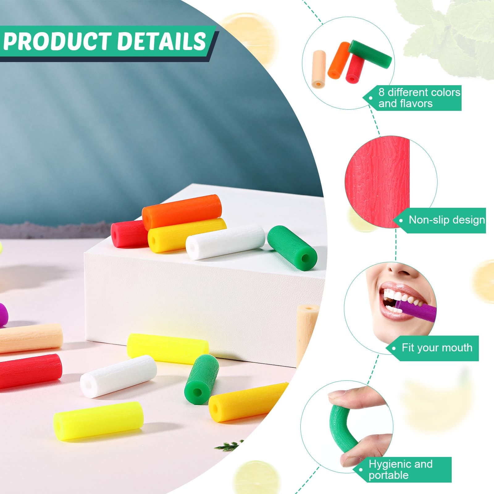 80 Pieces Chew Aligner Tray Seaters Colorful Seater Chompers, 8…