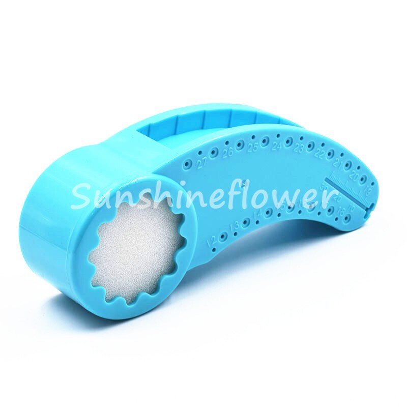Dental Measure Tool Root Canal Twin Block Endo File Plastic Accessory Ruler Blue