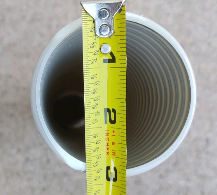 Adec Tubing 3 IN OD, EXT Corrugated, Gray, Length 21.5″, REF# 024.273.01