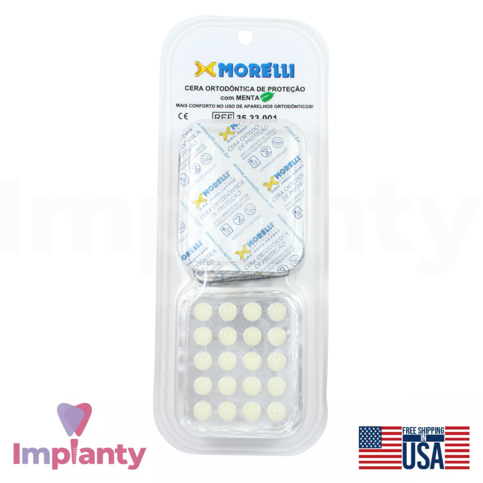Morelli Dental Brackets Wax Clear Color Pleasant Mint Flavor Instant Relief