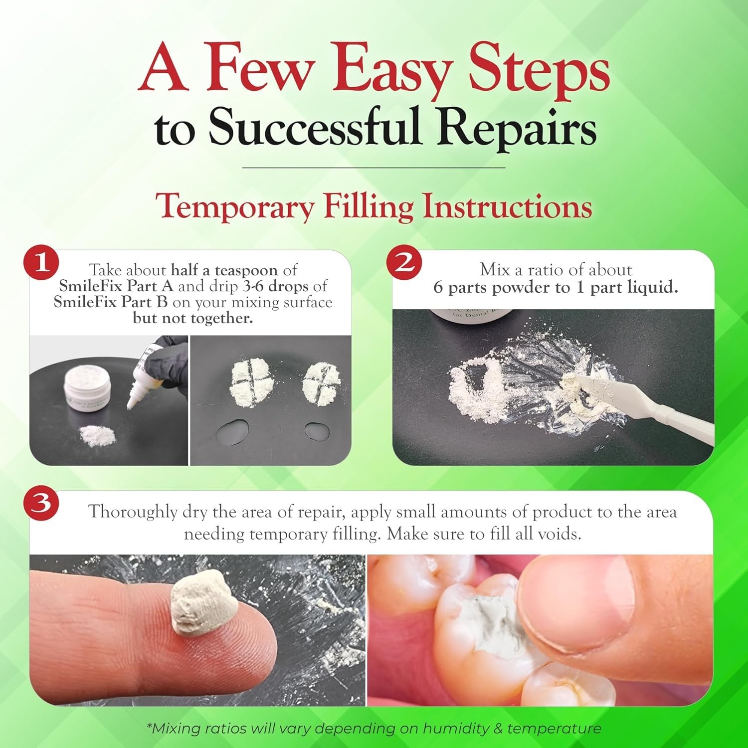 Emergency Tooth Repair Kit with Zinc Oxide: DIY Solutions for Crown & Bridge