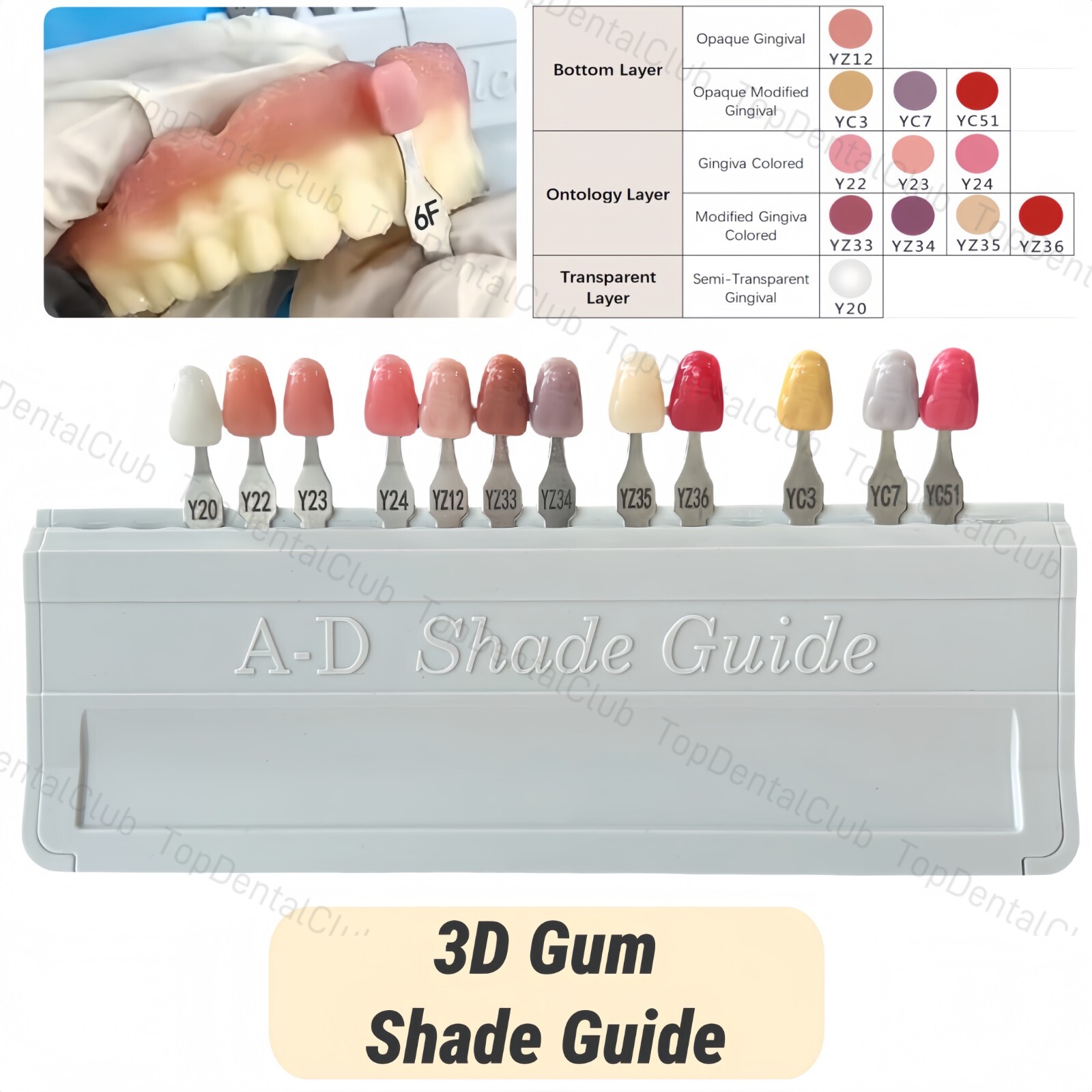 Dental Gingiva Aesthetic Resin Gum Pink 3D Composite Resin Syringe Adhesive Kit