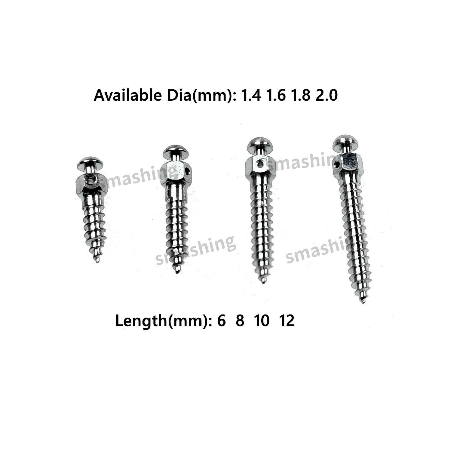 10Pcs Dental Mini Screw Micro Implants Achor Screws Orthodontic Titanium Alloy