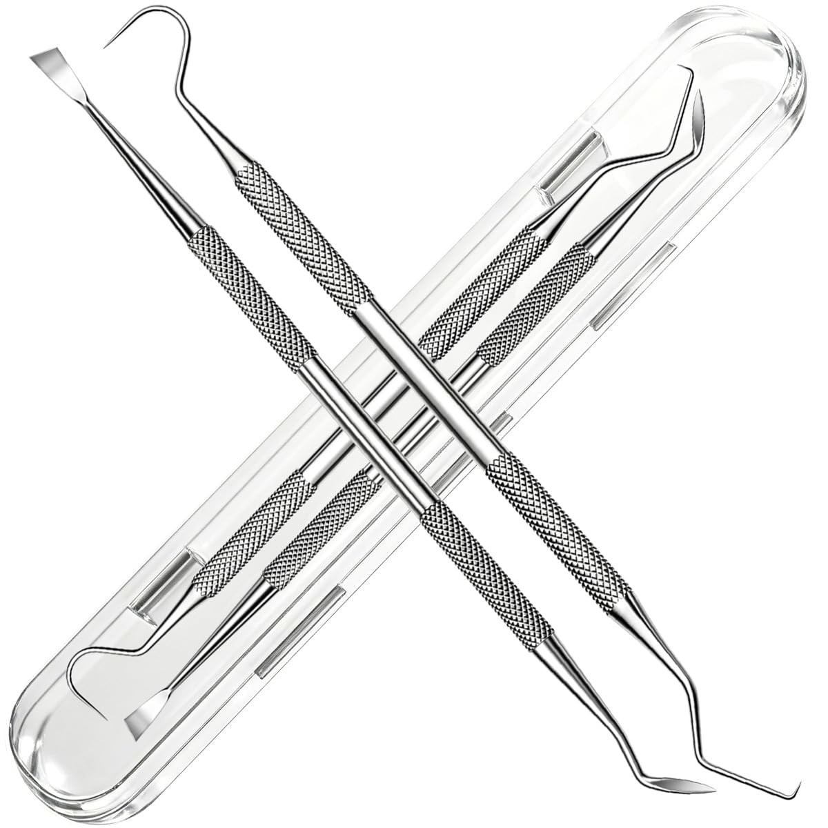 G.CATACC 2 Pack Dental Tools for Teeth Cleaning, Metal 2 Count (Pack of 1)