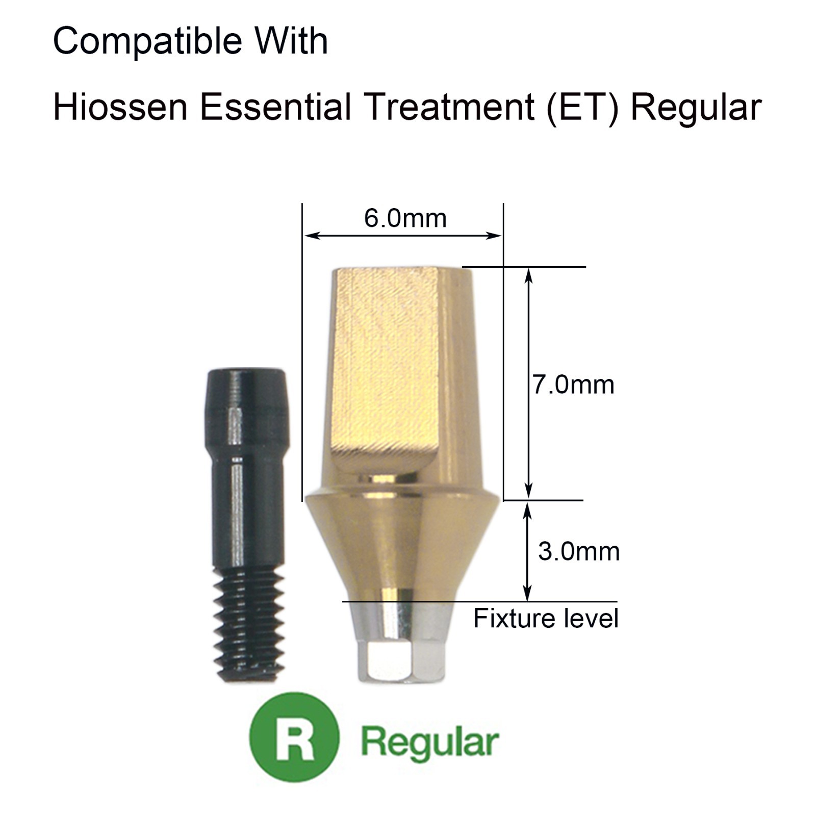 US 5Pcs Regular Titanium Straight Transfer Abutment Fit Osstem Hiossen