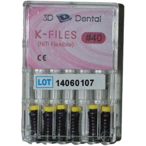 House Brand K-Files Ni-Ti 21mm #45-80, 6/Box