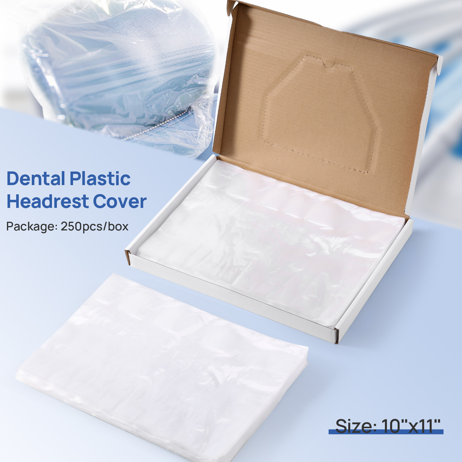3000pcs Dental Medical Chair Headrest Sleeves Cover Plastic Tattoo 10″x11″