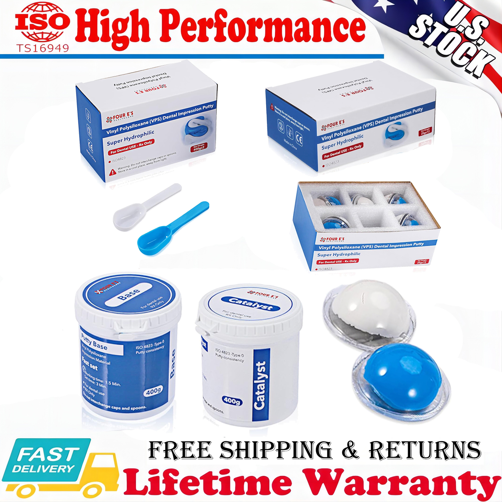 Dental Hydrophilic Firmer Teeth Impression Putty Fast Set Silicon Material