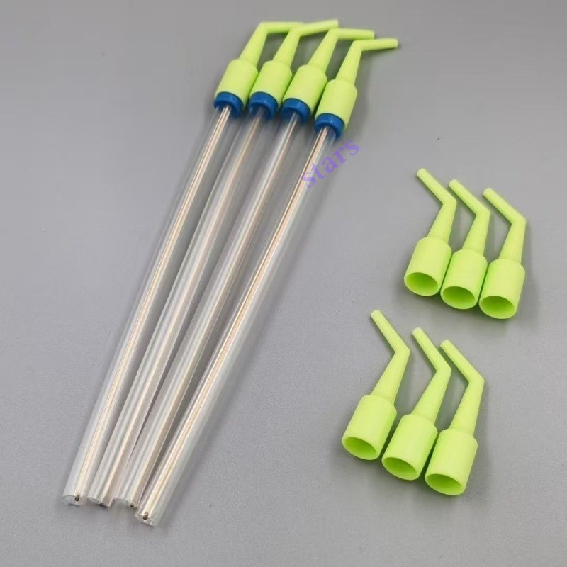Dental Disposable Saliva Ejector Adapter Conversion Tip Straw Head Autoclavable