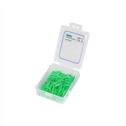 GooDent Plastic Wedge with Hole, Small, Green, 100/Pk