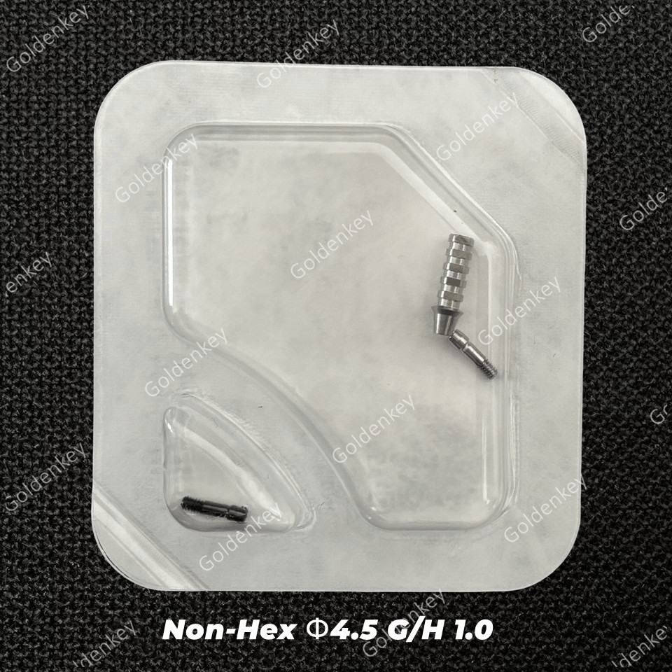 Dental Non-Hex ET Temporary Abutment Mini Regular Ti Screws EbonyGold Osstem 4.0