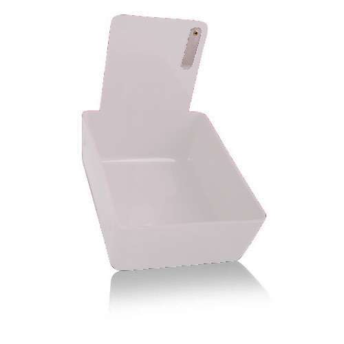 Plasdent Lab Pan – White Plastic Pan with Metal Clip, 7-1/16″ x 5-5/8″