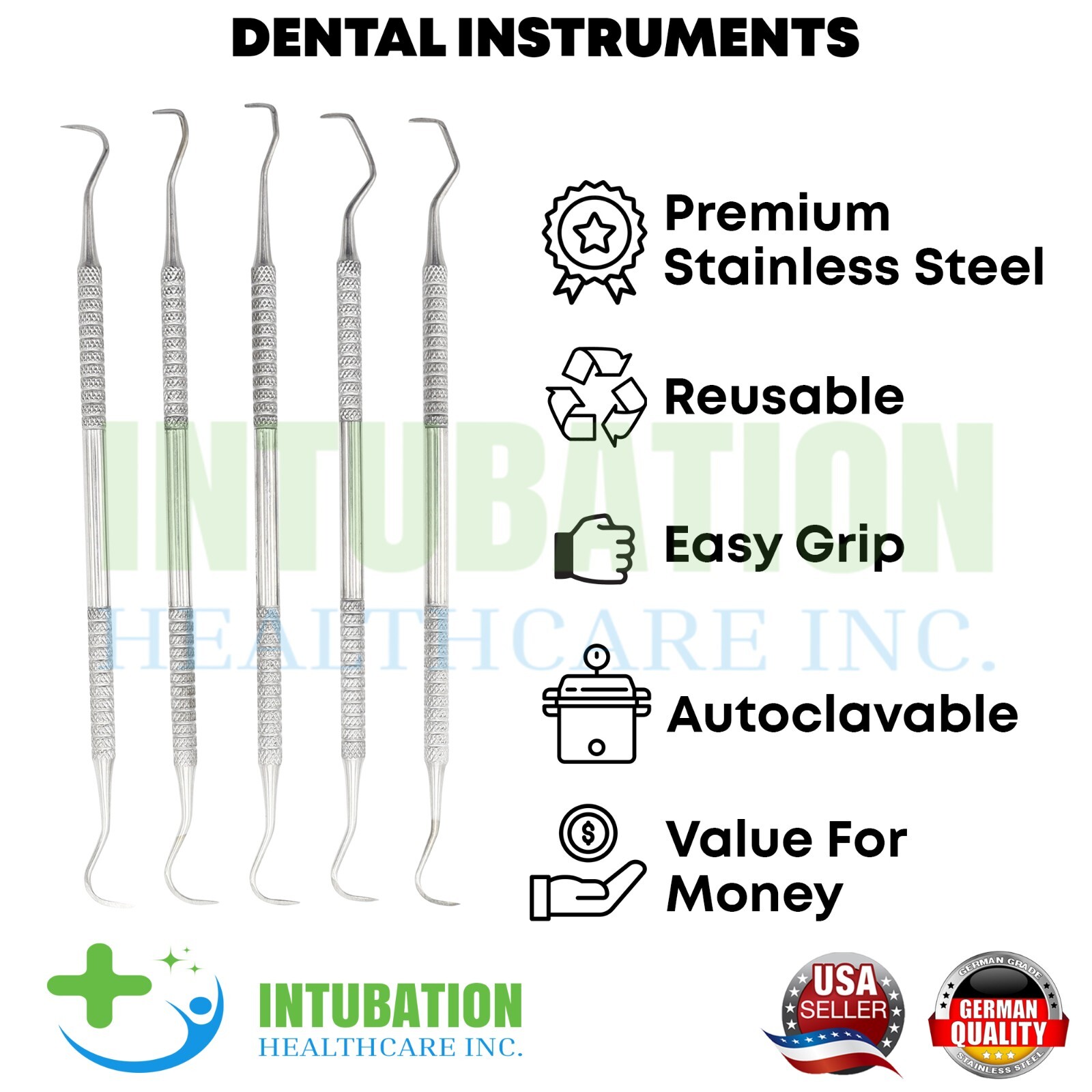5 Piece Carving Knife Set Jacquette Scaler Dental Instruments Dentist Pick Tools