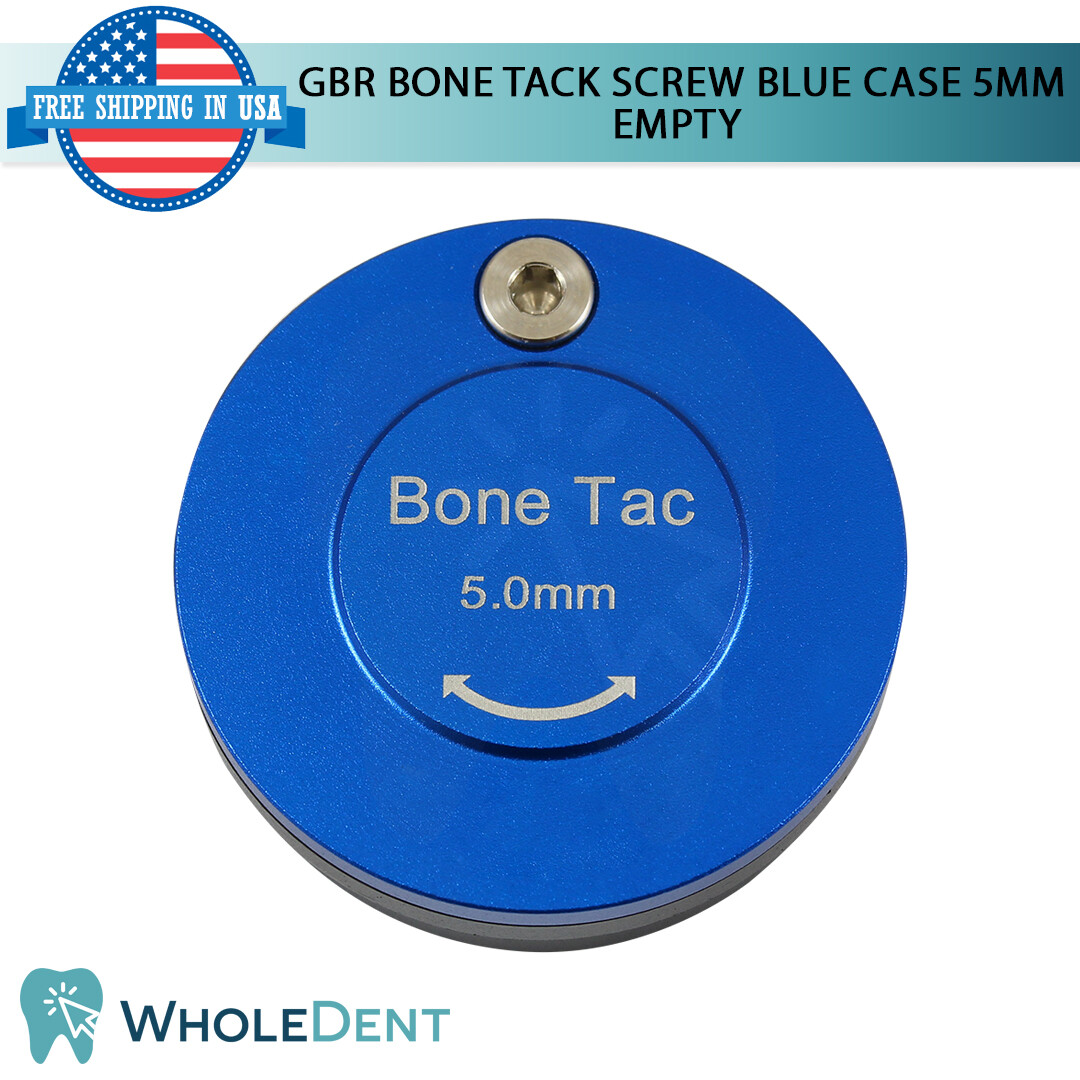 GBR Bon Tack Screw 5mm Pin Blue Empty Case Membrane Fixation Dental Im plant Tac