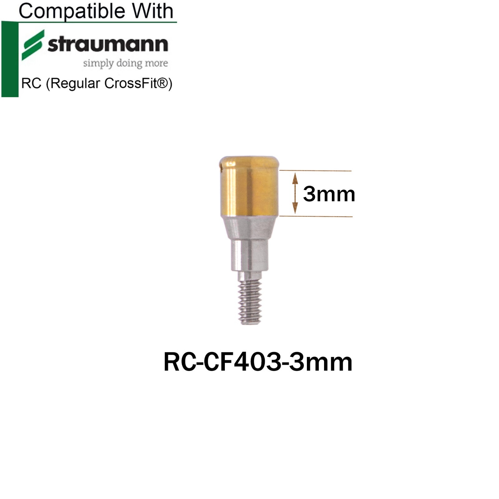 For ITI Straumann Implant Locator Abutment NC/RC 3/4/5mm Male Cap Tool Removable