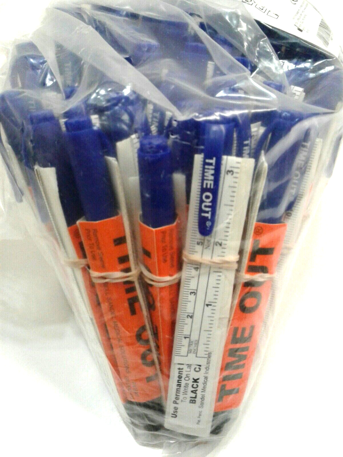 Sandel 1031-LRNS Time Out 2-In-1 Marker W/Time Out Sleeve Labels & Ruler 100 Pcs