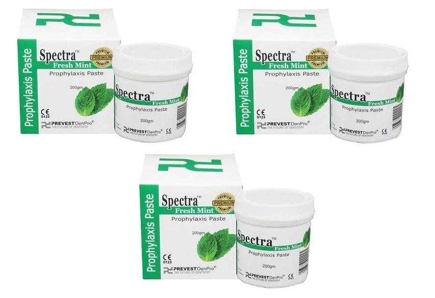 3 x Dental SPECTRA Prophylaxis Polishing Paste After Scaling 200g Jar FREE SHIP