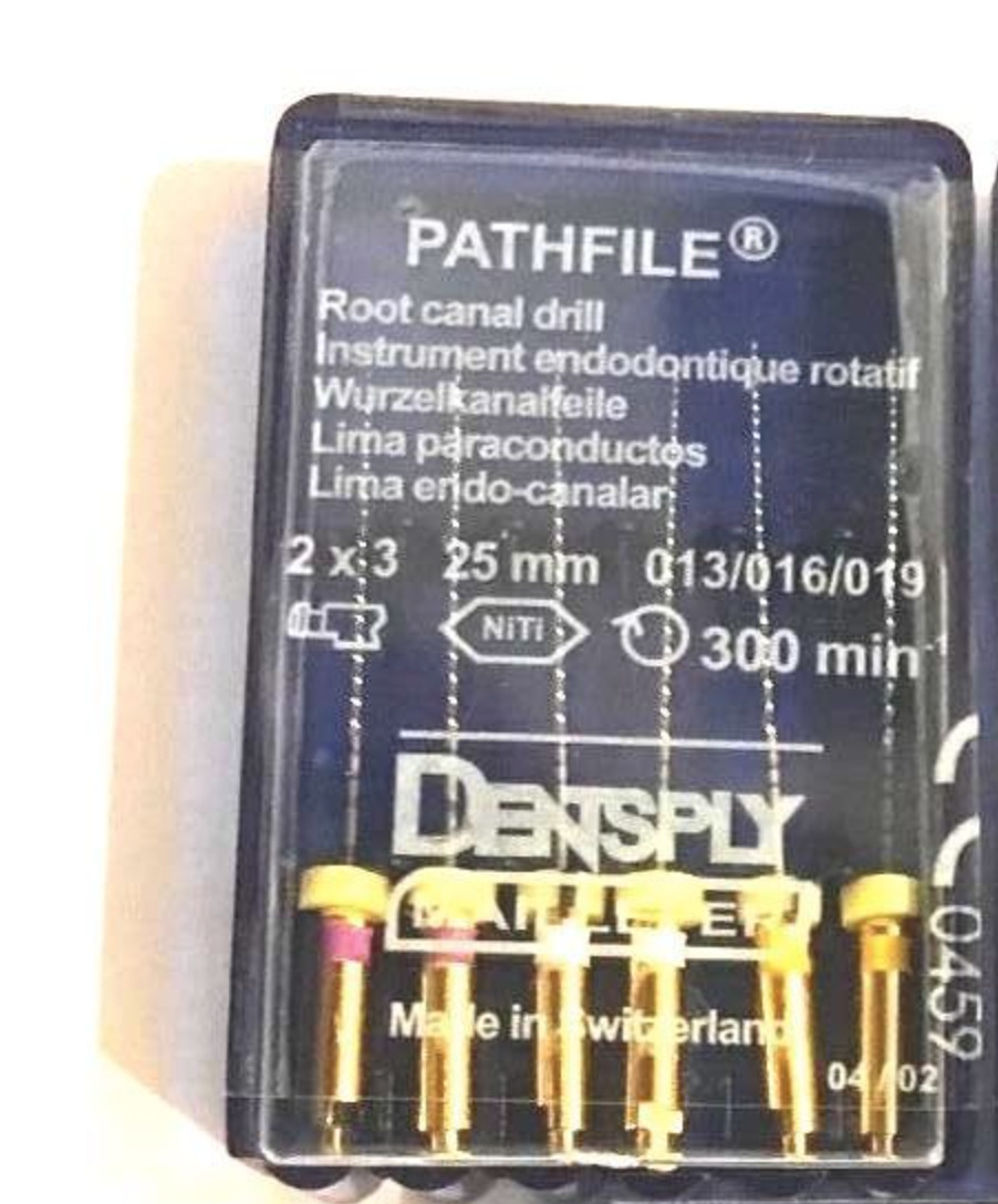 Dentsply Pathfile Root Canal Rotary Dental Files 1 x 6 File Pack 016 25mm