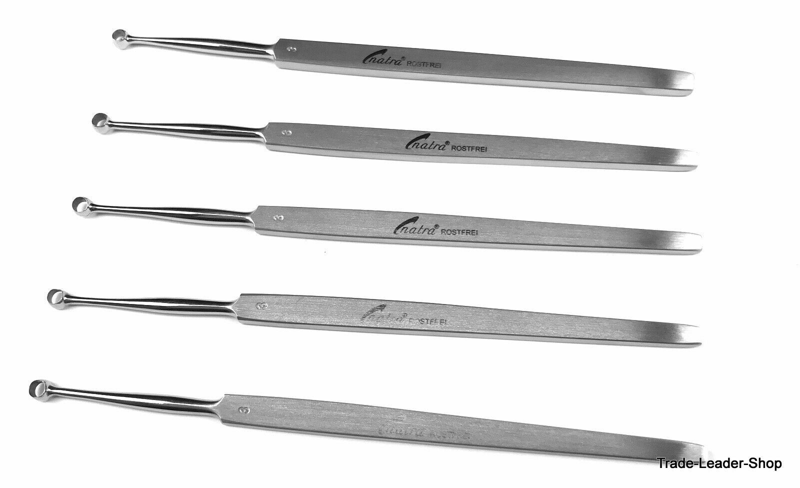 5x FOX Lupus Curette 14 cm 3 mm skin dermatology foot care pedicure NATRA