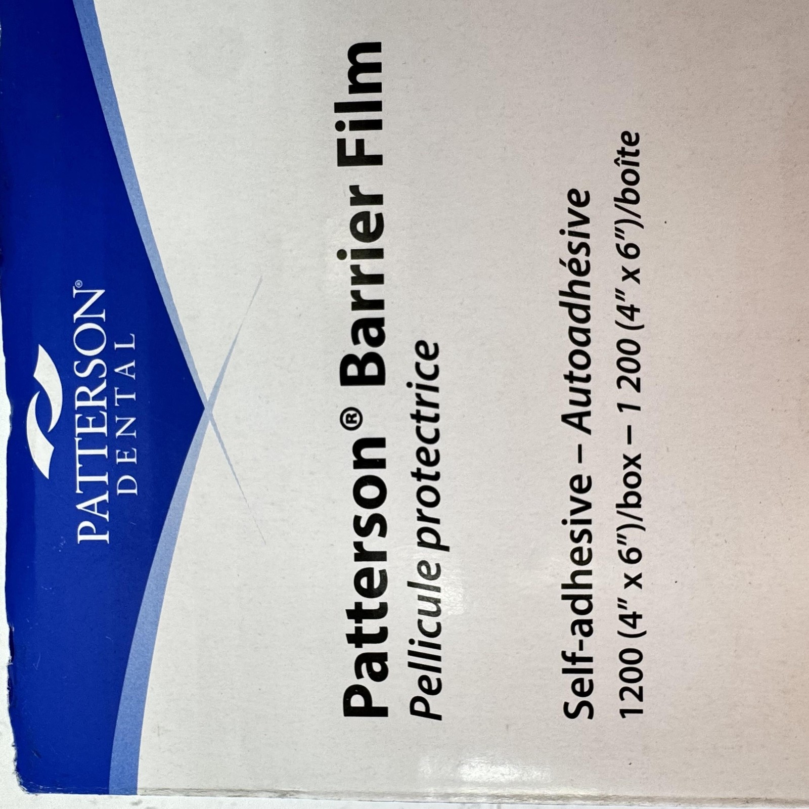 Patterson Dental Barrier Film 1200 Sheets 4″x6″ Self-Adhesive Protective Roll