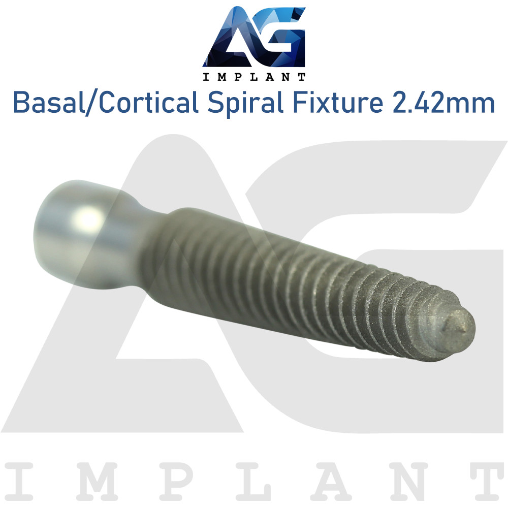 5 Basal/Cortical Spiral Titanium Fixture System Int Hexagon 2.42mm Prosthetics