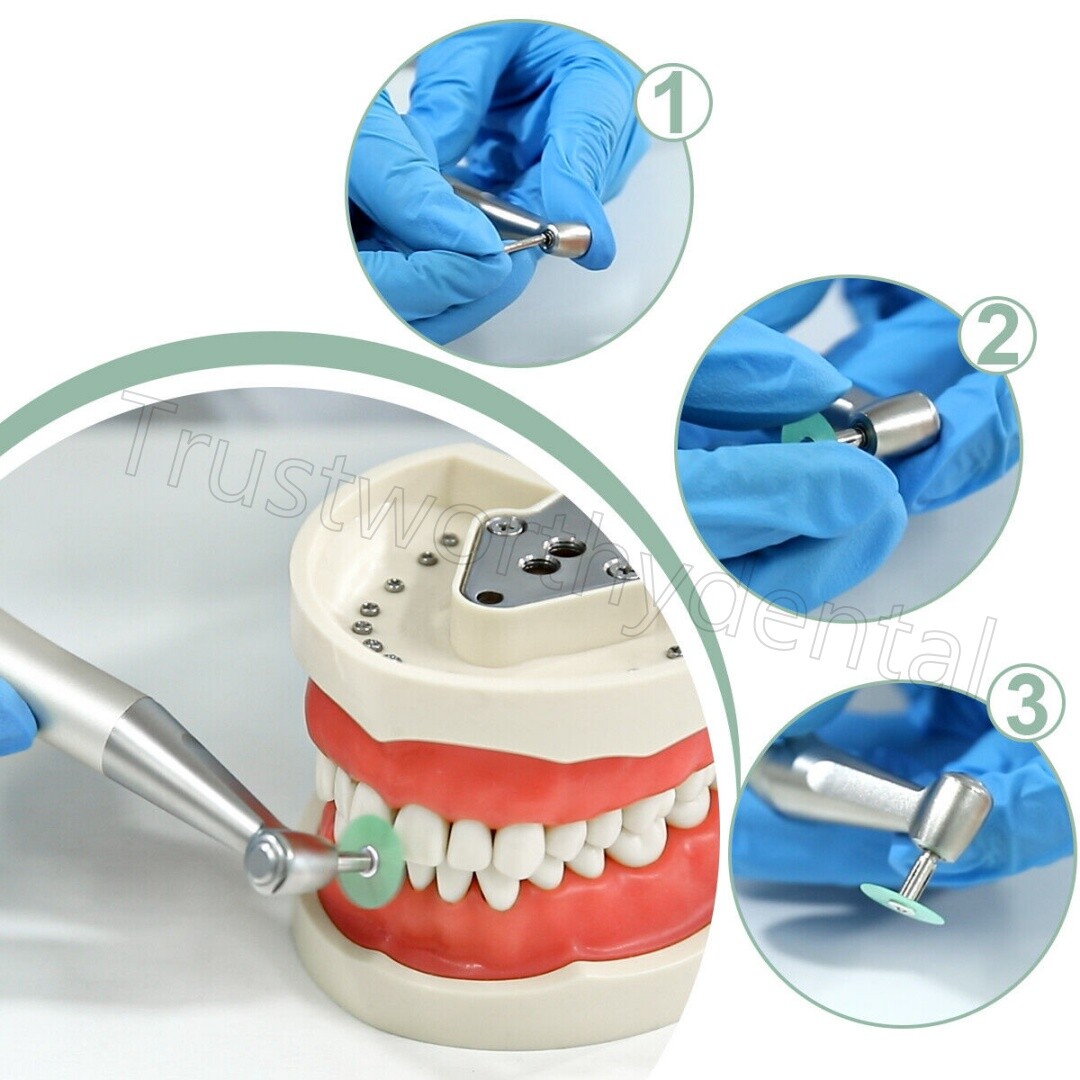 40Pcs Dental Composite Polishing Finishing Discs with Stem Kit 14mm w/ Mandrel