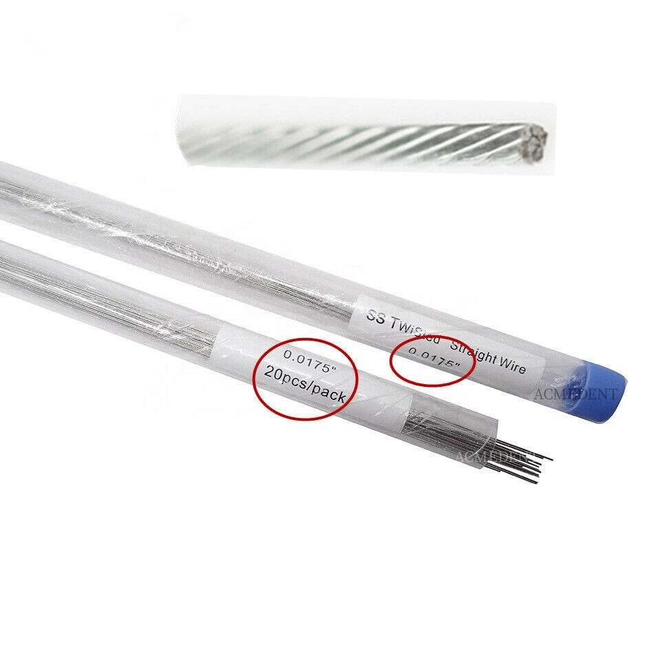 Dental 0.0175 Twist Wire Orthodontic Straight Twisted Wires SS Lingual Retainer