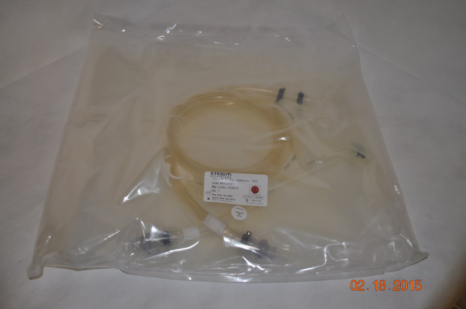 Stedium Biosystems Flexel 3D Bag Assembly 200L MRK200BPP 8pcs