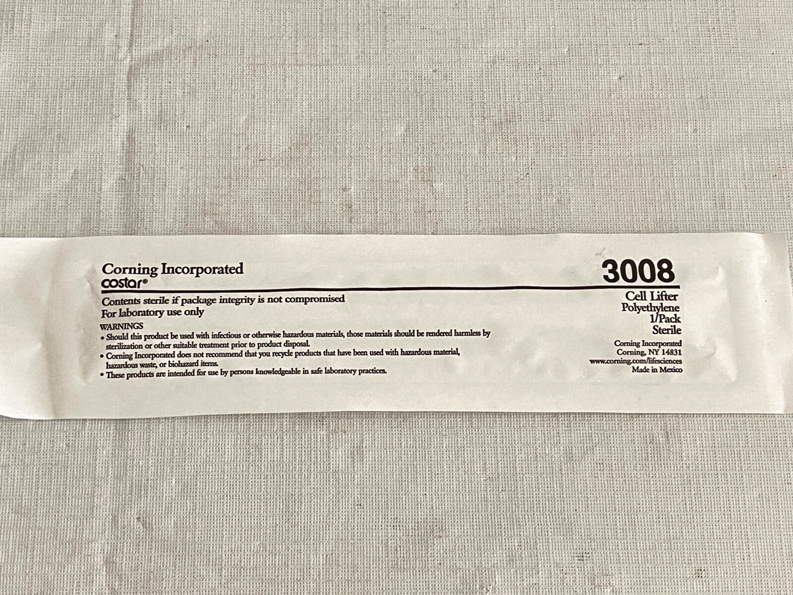 (17 Pcs) CORNING Costar Polyethylene Cell Lifter Individually Wrapped 3008